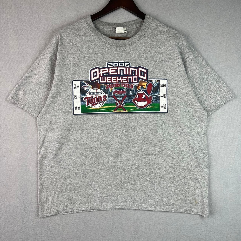 Cleveland Indians Opening Weekend Jacob's Field 2006 Gray MLB Baseball Tee Shirt